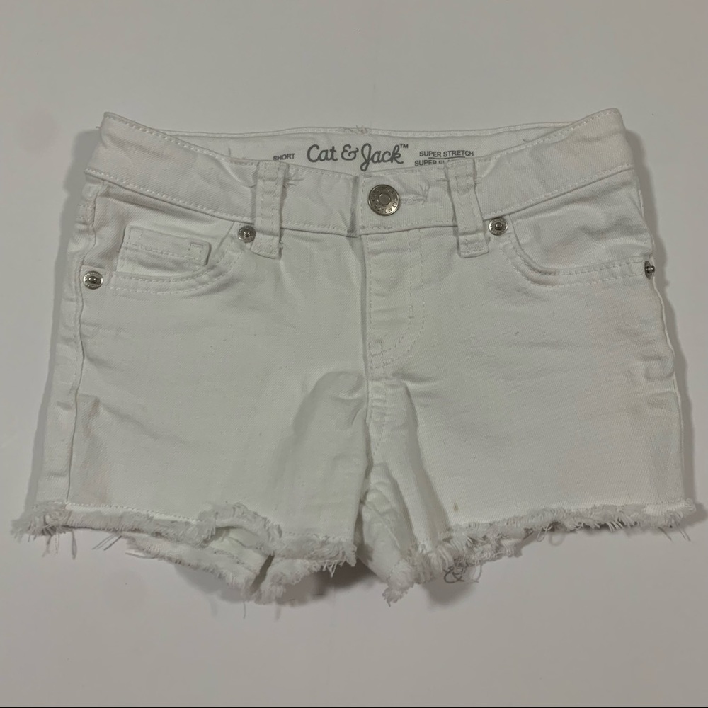 Cat & Jack - White Denim Cut Off Shorts